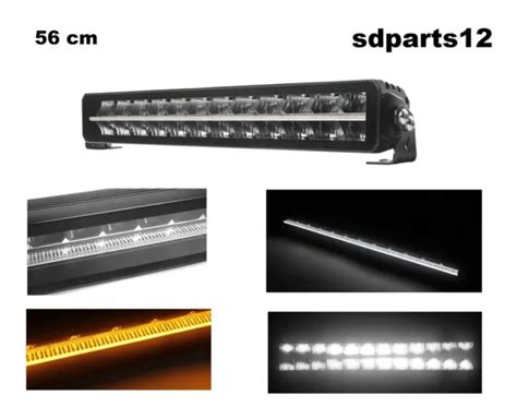 56CM BARRE LUMINEUSE LED 12 24V Feu Longue Portée 10900lm DRL Orange