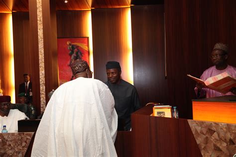 VP Osinbajo At Swearing In Ceremony Of 36 Federal Ministers Designate