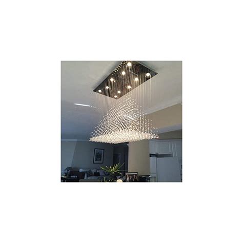 Moooni 10 Lights Modern Rectangular Raindrop Crystal India Ubuy