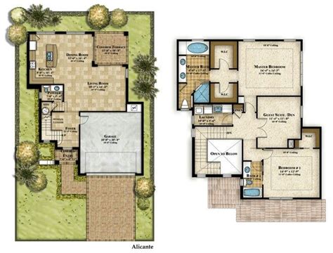 Two Storey House Plans with Swimming Pool