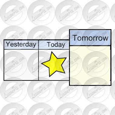 Tomorrow Picture for Classroom / Therapy Use - Great Tomorrow Clipart