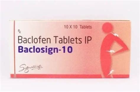 Baclosign Baclofen Mg Tablet Signature Treatment Muscle Relaxant