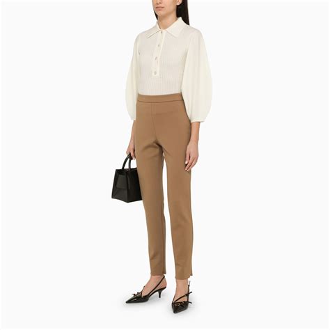 Max Mara Studio Pantalon Chameau Longueur Cheville Thedoublef