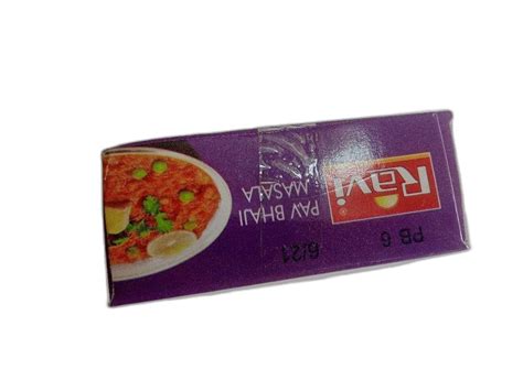 Ravi Pav Bhaji Masala Packaging Size 50 Gm Packaging Type Box At Rs 40box In Indore