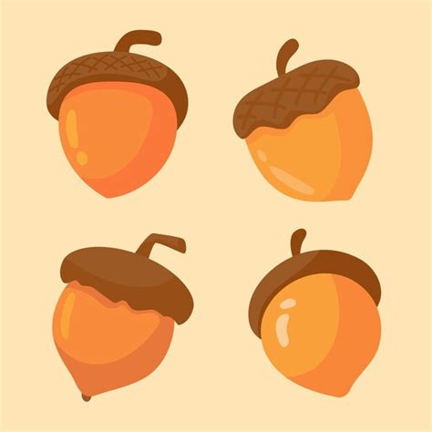 Premium Vector Autumn Acorn Thanksgiving Decorative Elements