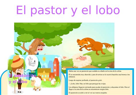 Fábula El Pastor Y El Lobo El Pastor Y El Lobo El Pastorcito Y El