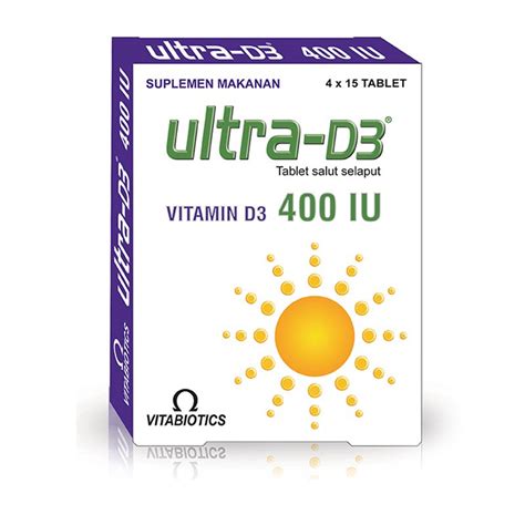 Jual Vitabiotics Ultra Vitamin D3 400IU 60 Tablet Indonesia Shopee