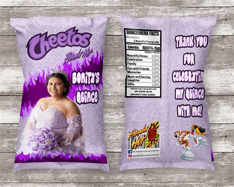 Cheetos Chip Bag Flamin Hot Party Favor Quince Cheetos Chip Etsy