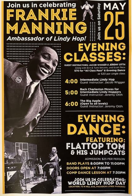 A Celebration Of Legendary Lindy Hopper Frankie Manning W Afternoon