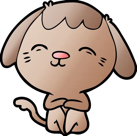 Happy Cartoon Dog Drawing 46994972 Png