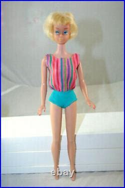 Vintage American Girl Blonde Barbie Bl Center Part Bangs