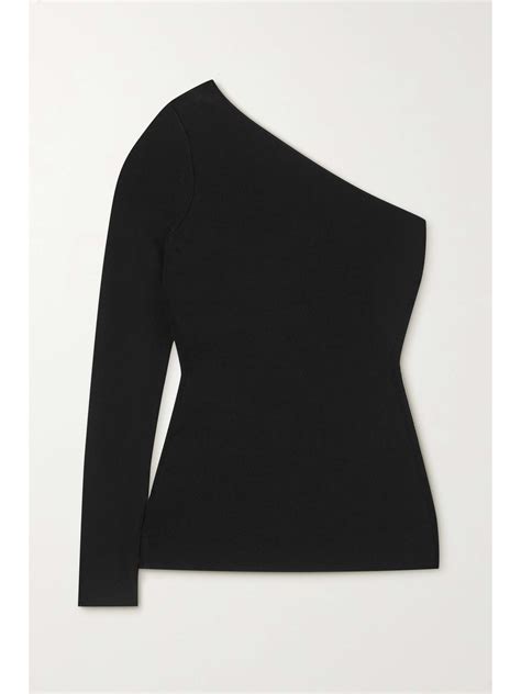 Victoria Beckham One Shoulder Stretch Knit Top Net A Porter