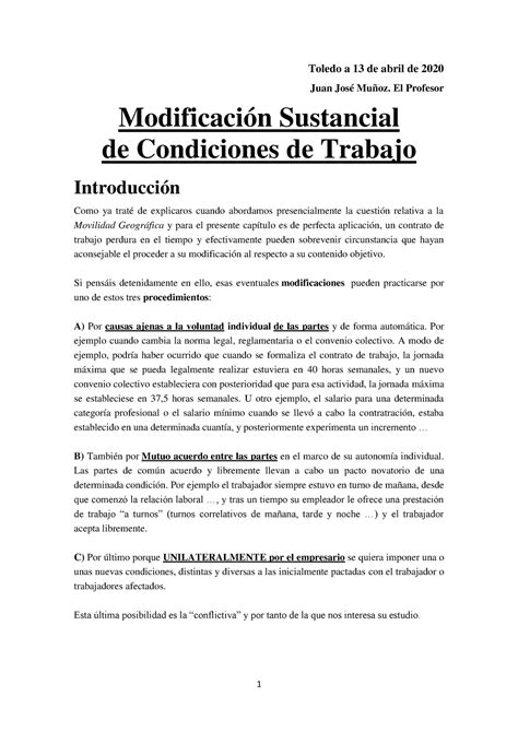 13 Abril 2020 Modificacion Sustancial Alumnos DT2 Toledo A 13 De