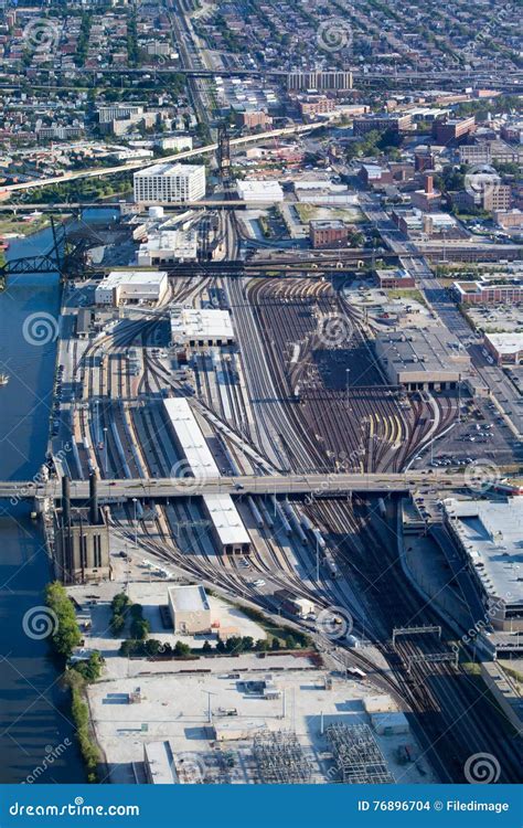 BNSF Railroad Yard editorial stock image. Image of cityscape - 76896704