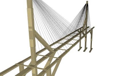 Popsicle Stick Cable Stay Suspension Bridge Updated 3d Warehouse