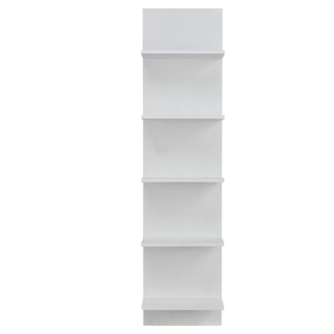 Danya B White Finish Wide Column Wall Shelf