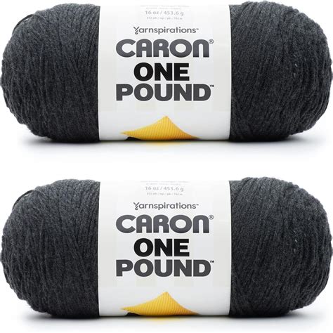 Caron One Pound Dark Gray Mix Yarn Pack Of 16oz4536g Acrylic 4