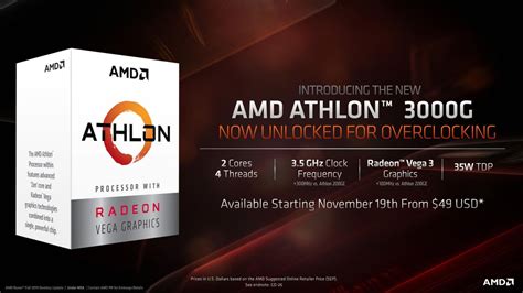 AMD Athlon 3000G Unlocking Overclocking On The Low End AMD Unveils