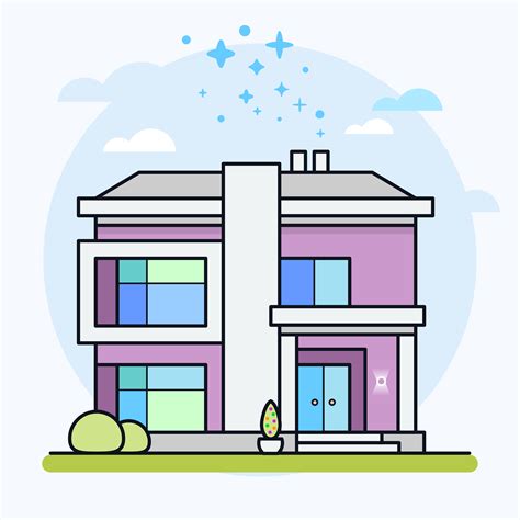 Vector Illustration Of Modern House 552090 Vector Art At Vecteezy