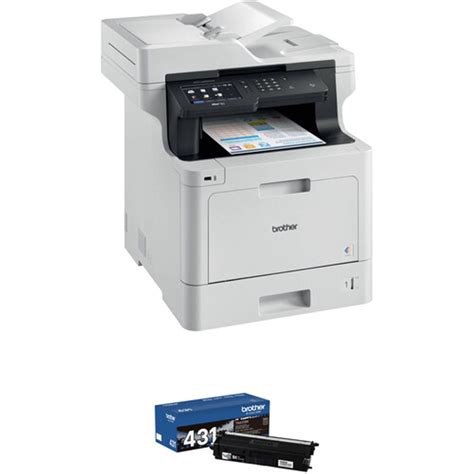 Brother Mfc L8900cdw Impresora Láser De Color Todo En Uno Con Kit De Cartucho De Tóner Negro De