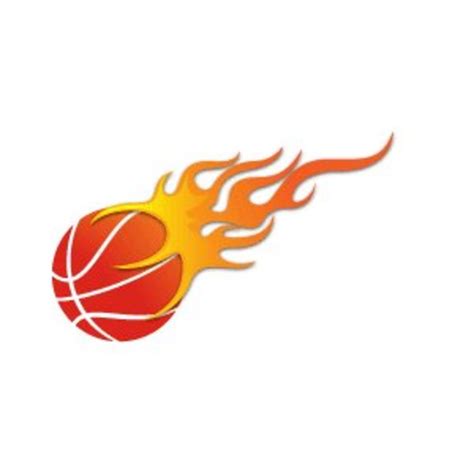 Basketball On Fire Vector | FreeVectors