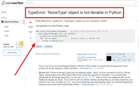 Fixes For The Typeerror Nonetype Object Is Not Iterable Error