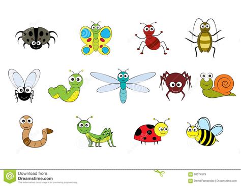 Vector Cartoon Style Mini Beasts Cartoon Styles Minibeasts Clip Art