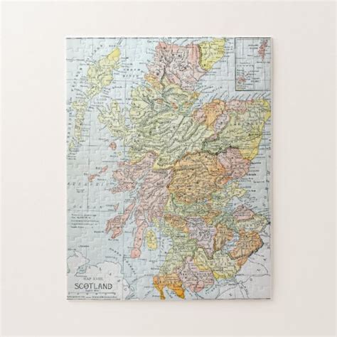 MAP SCOTLAND JIGSAW PUZZLE Zazzle Co Uk