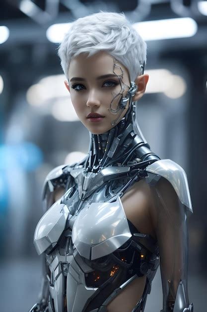 Premium AI Image Girl With Robotic Body