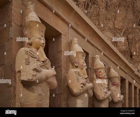 Osiride Statues Of Queen Hatshepsut Of The Upper Terrace Of Mortuary