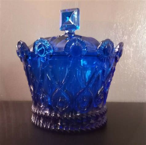 Vintage Fostoria Crown Collection Cobalt Blue Hapsburg Candy Dish Wlid Ebay In 2022