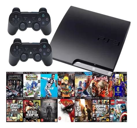 Sony Playstation 3 50 Jogos 2 Controles Parcelamento Sem Juros