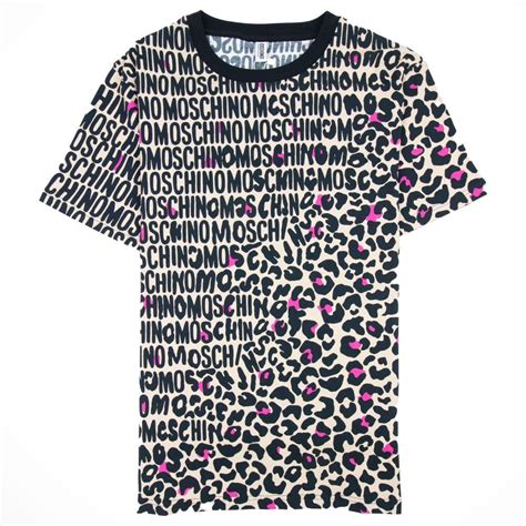 Moschino Underwear Leopard Print T Shirt Camel Black 1003 Men From Onu Uk