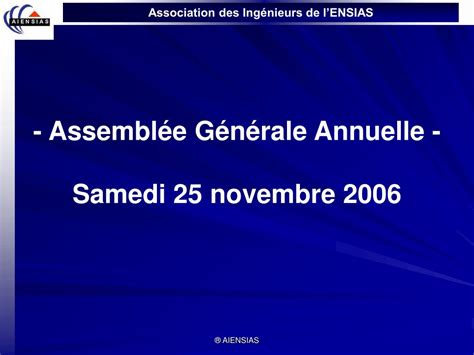 Ppt Assembl E G N Rale Annuelle Samedi Novembre