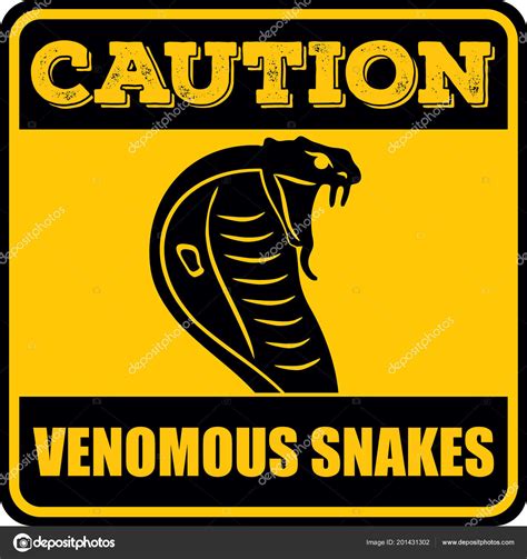 Safety Signs And Traffic Control Caution Venomous Snakes Safety Sign