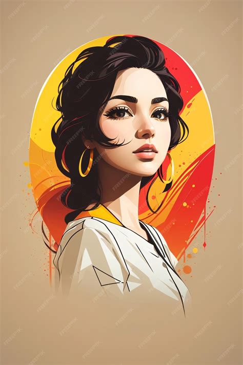 Premium Ai Image Colorful Woman Vector Art Illustration