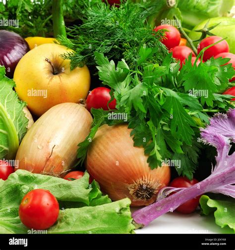 Fresh Fruits And Vegetables Stock Photo Alamy