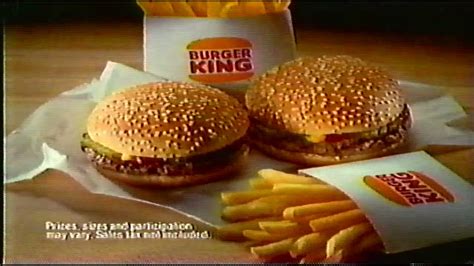 1996 Burger King Commercial Youtube