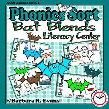 PHONICS SORT Literacy Center Bats Initial Consonant Blends Phonics