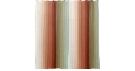 Colorful Earth Tone Striped Shower Curtain Zazzle