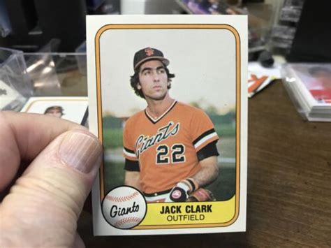 1981 Fleer Baseball 433 Jack Clark San Francisco Giants From