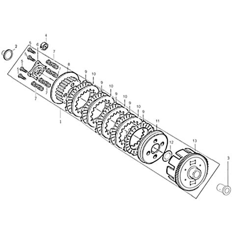 VUE ECLATEE PIECE EMBRAYAGE MOTO MASAI FURIOUS 125