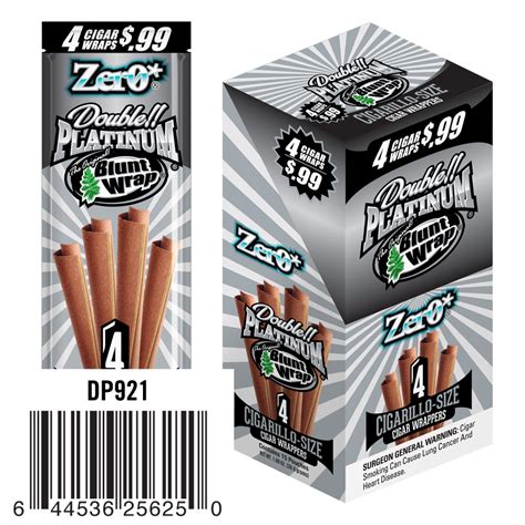 Double Platinum Blunt Wraps Zero 4X15 60ct 6445362562