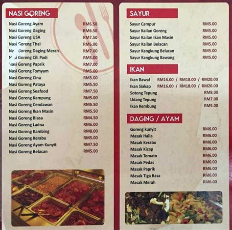 Restoran Cili Merah Menu, Menu for Restoran Cili Merah, Taman Indah Subang UEP, Selangor ...