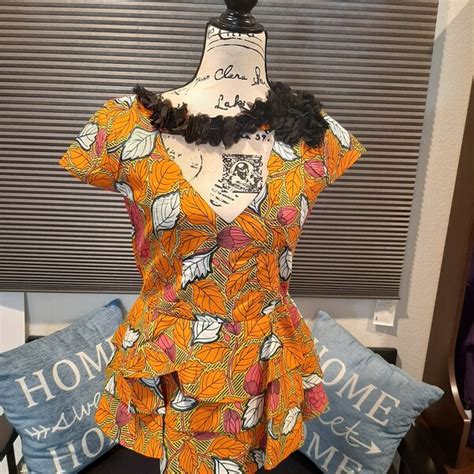 African Print Peplum Etsy