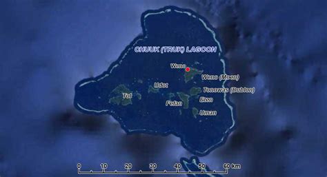 Chuuk Island Map