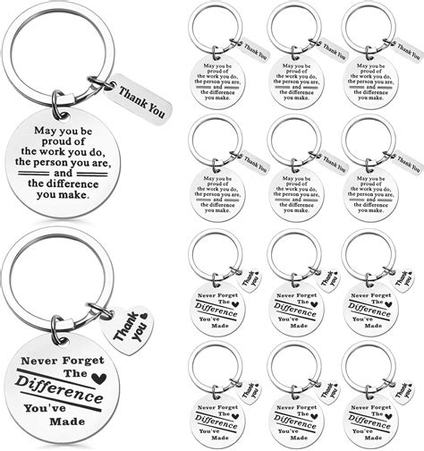 Amazon Roowest Pcs Thank You Keychain Gifts Bulk Inspirational