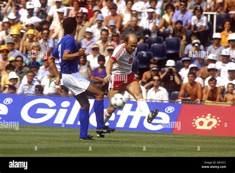 Soccer FIFA World Cup Spain 82 Semi Final Poland V Italy Camp