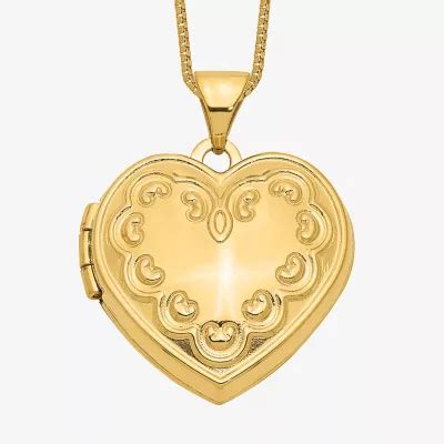 Womens 14K Gold Heart Locket Necklace JCPenney