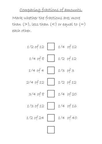 Tes Worksheet Fractions Of Amounts Selma Cano S Division Worksheets